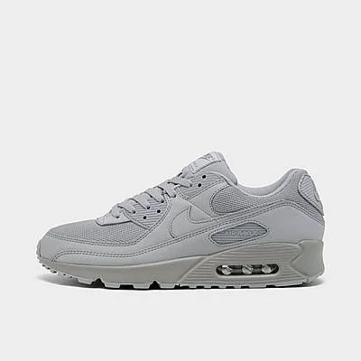 Nike Men's Air Max 90 Casual Shoes in Wolf Grey/Wolf Grey/Wolf Grey | Size: 9.5