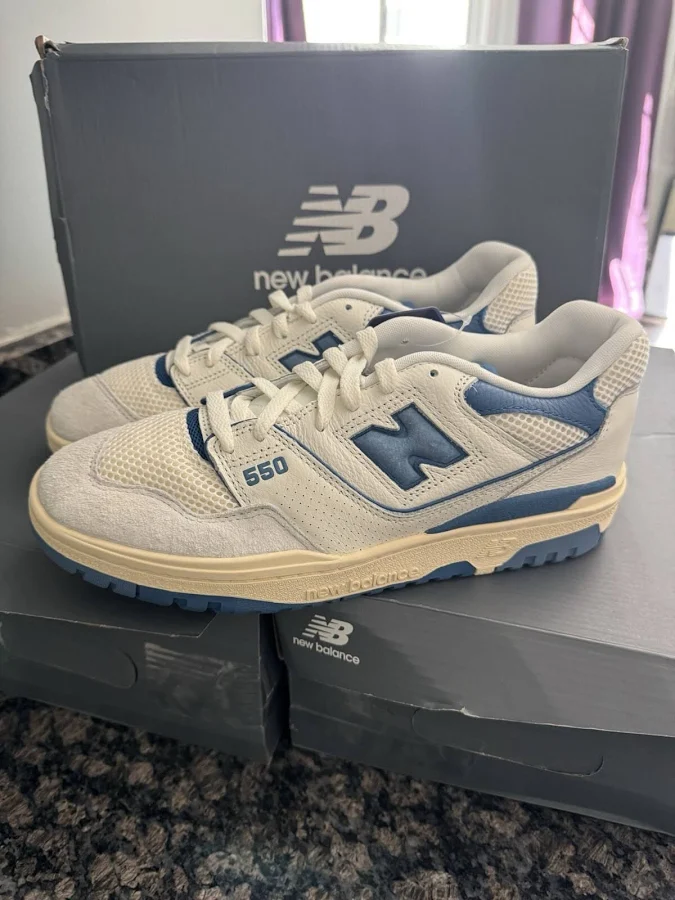 New Balance 550 Sea Salt Pack Blue Agate Sneakers BB550CPD Men's Sizes