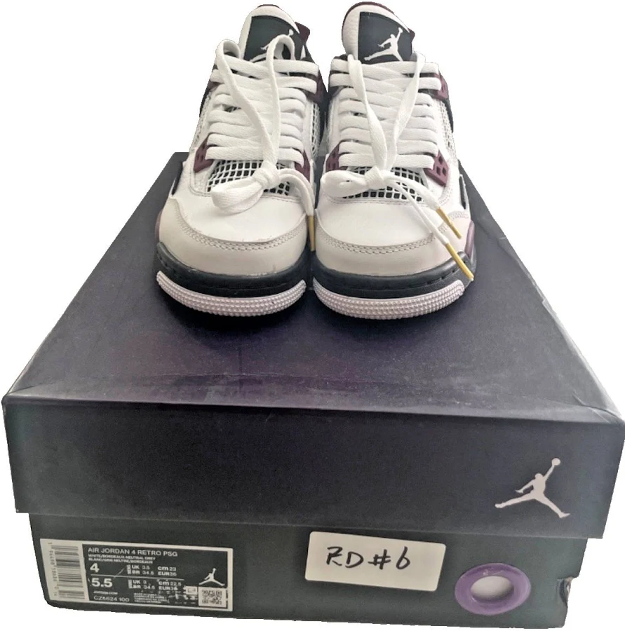 Jordan 4 Retro Psg Paris Saint-germain Size 4
