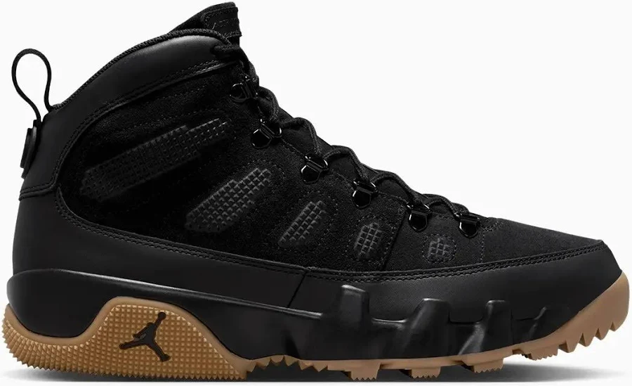 Jordan Men's Air Jordan 9 Retro, Black Gum Light Brown / 10.5