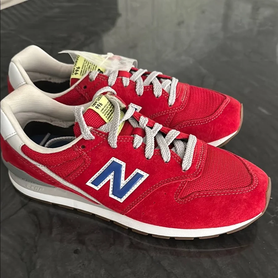 New Balance Shoes | New Balance 995 Red Sneakers With White And Blue Details | Color: Red/White | Size: 7 | Sherrymccraw's Closet