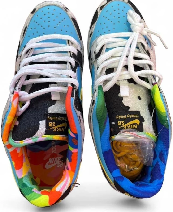Nike Shoes | Nike Sb Dunk Low "Chunky Dunky" Sneakers | Color: Blue/Tan/Yellow | Size: 9.5 | Naturallymy's Closet
