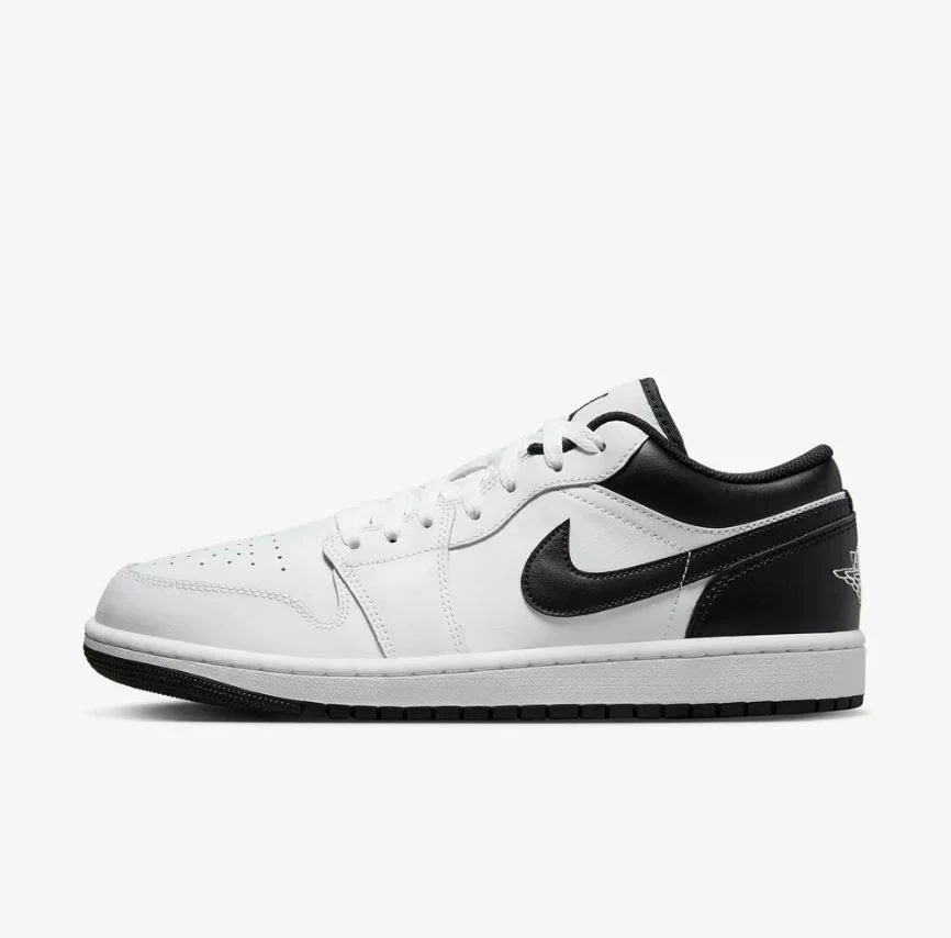 Nike Air Jordan 1 Low White Black 553558-132 Men Casual Sneakers