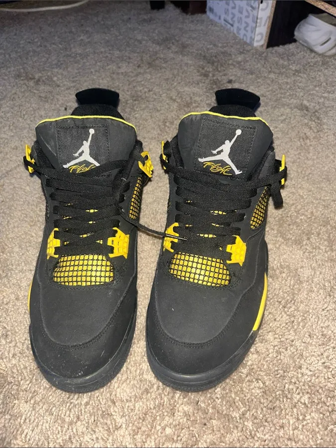 Jordan Shoes | Jordan 4, Yellow Thunder | Color: Black/Yellow | Size: 11 | Pm-35530169's Closet