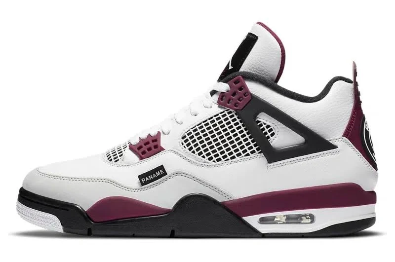 S Jordan 4 Retro Psg Neutral Grey Bordeaux In White