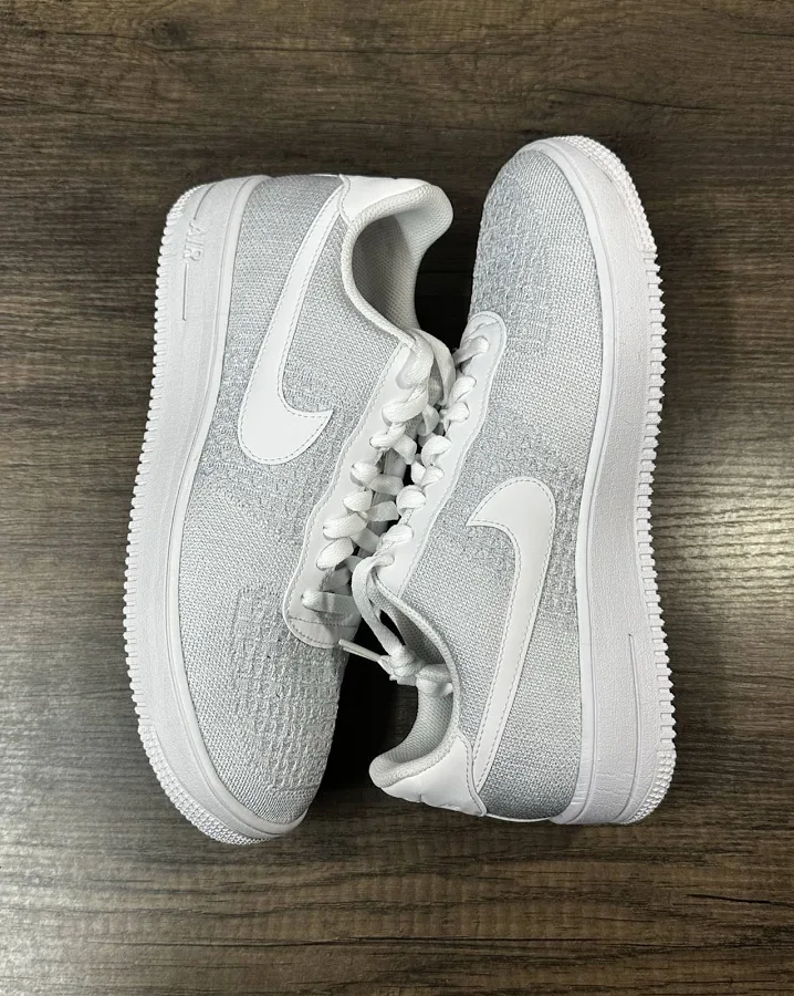 Nike Air Force 1 Flyknit 2.0 Low Pure Platinum Av3042-100 Men’s Size