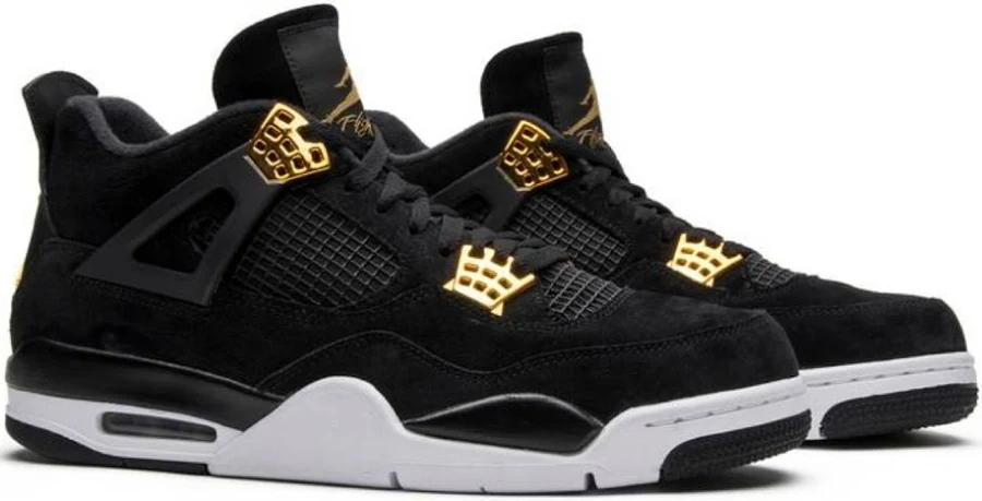 Jordan Shoes | Air Jordan 4 Retro Royalty | Color: Black/Gold | Size: 7 | Kreynosonjbu's Closet