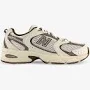 New Balance Womens Offwhite Beige Mr530 Logo-Embossed Leather and Mesh Low-Top Trainers