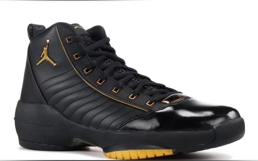 Nike Jordan 19 Og Se Black Metallic Gold Leather Basketball Sneakers