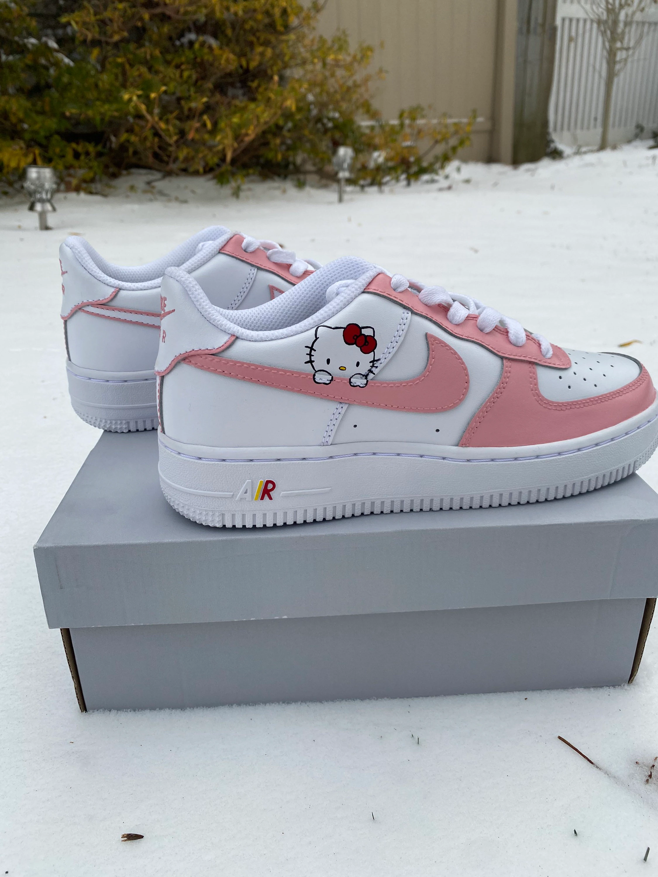 Custom Hello Hello Kitty Air Force 1s Hello Kitty Custom Air Forces Custom Hello Kitty Air Force 1s