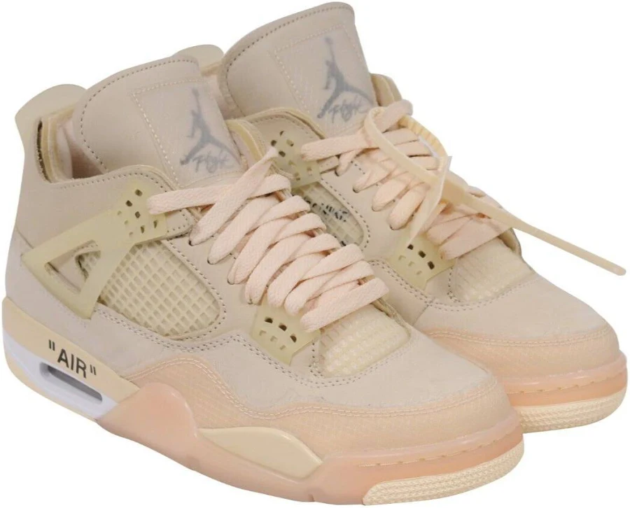 Nike Off White Women Air Jordan 4 Retro Sp Sneakers Us 8.5w Sail