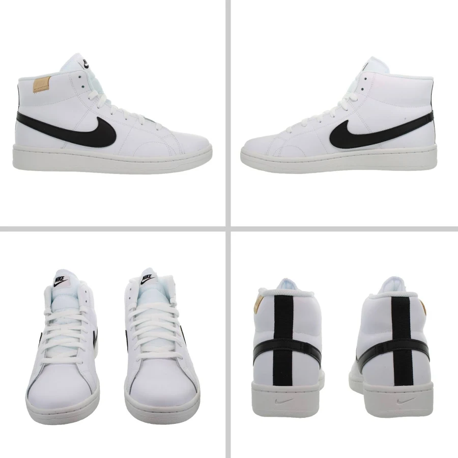 Nike Men's Court Royale 2 Mid White - Black Shoes Multiple Size