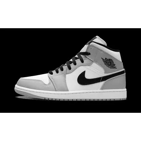 Jordan Mens Air Jordan 1 Mid Light Smoke Grey 554724 092 from Stadium Goods, Men's, White