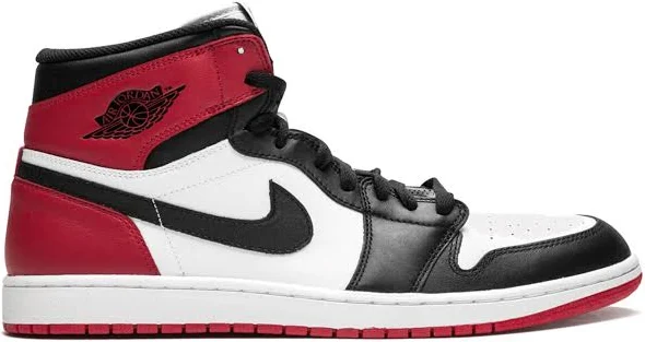 Jordan - Air Jordan 1 Retro High OG black toe - unisex - Calf Leather - 10 - Multicolour