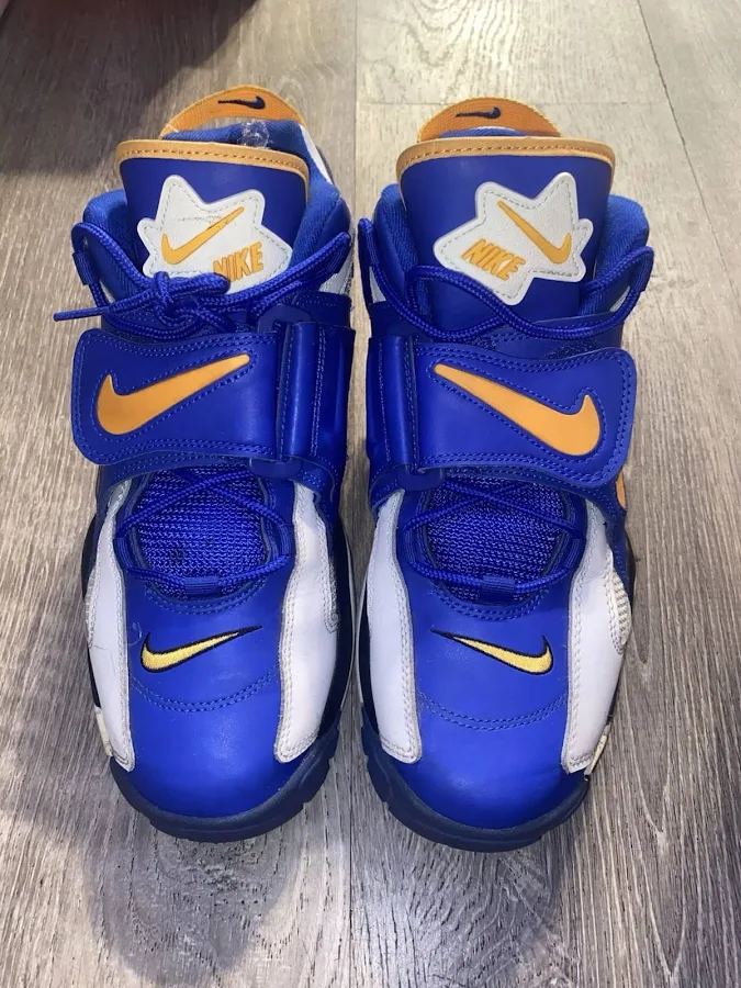Men’s Nike Air Barrage Mid Sneakers Blue/white/orange At7847-100