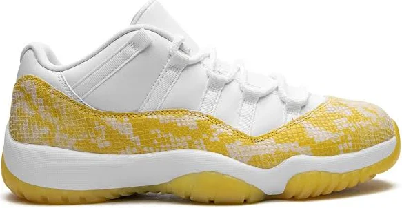 Jordan - Air Jordan 11 Low "Yellow Snakeskin" sneakers - women - Calf Leather - 6 - White