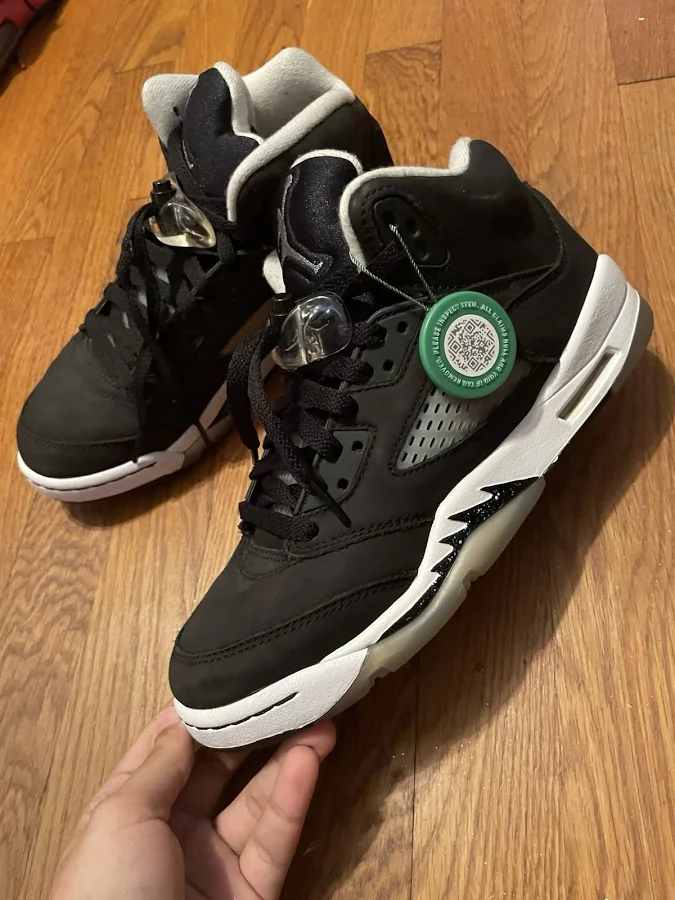 Jordan Air Jordan 5 Retro Oreo Black White High Top Sneaker.