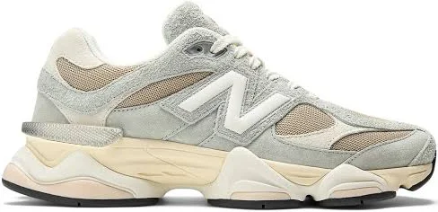 New Balance 9060 Men’s Sneaker in Gray Mesh and Suede Lace-Up Running Shoe