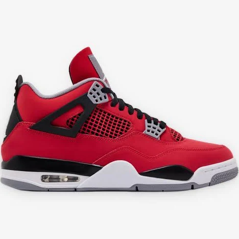 Nike - Men's Air Jordan 4 Retro Toro Bravo Sneakers - (Fire Red/Black/Cement Grey)