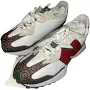 New Balance 327 Red Monogram Leather Trainers Size 40 EU