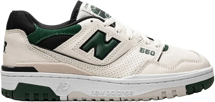 New Balance 550 Sea Salt Pine Green Men Sneakers - White