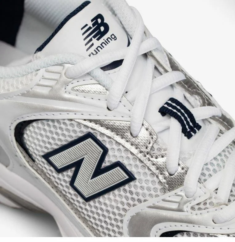 Balance 530 Retro White Silver Navy Running Shoes Mr530sg Men's