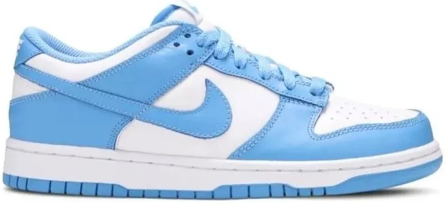 Nike Dunk Low Gs Unc University Blue Size 5y (women 6.5) Cw1590-103