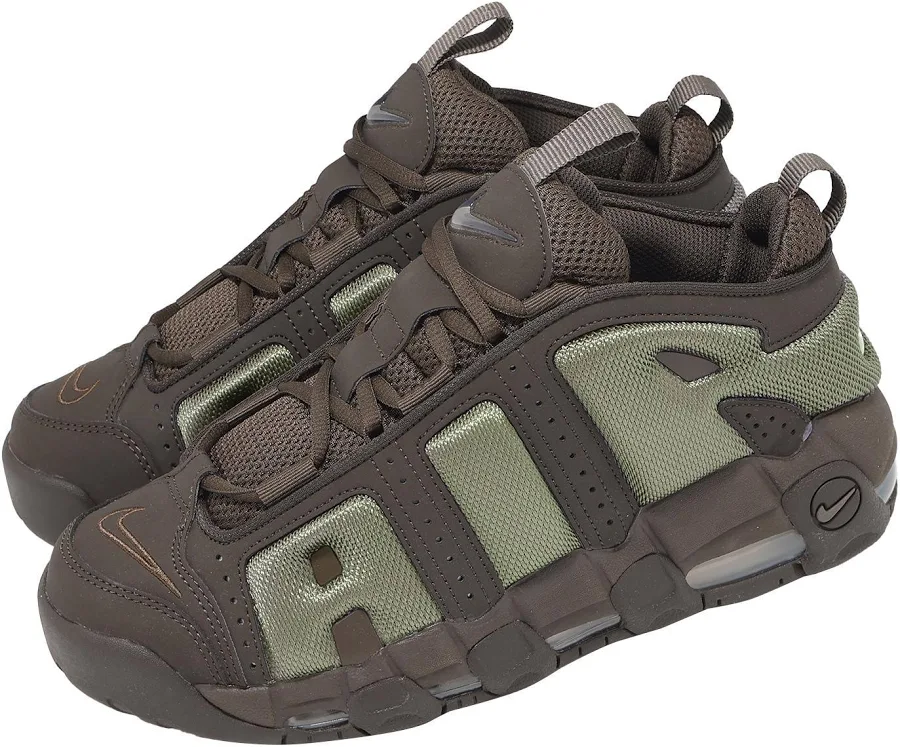 Nike Air More Uptempo Low Baroque Brown Cace Stone Men Casual Shoes