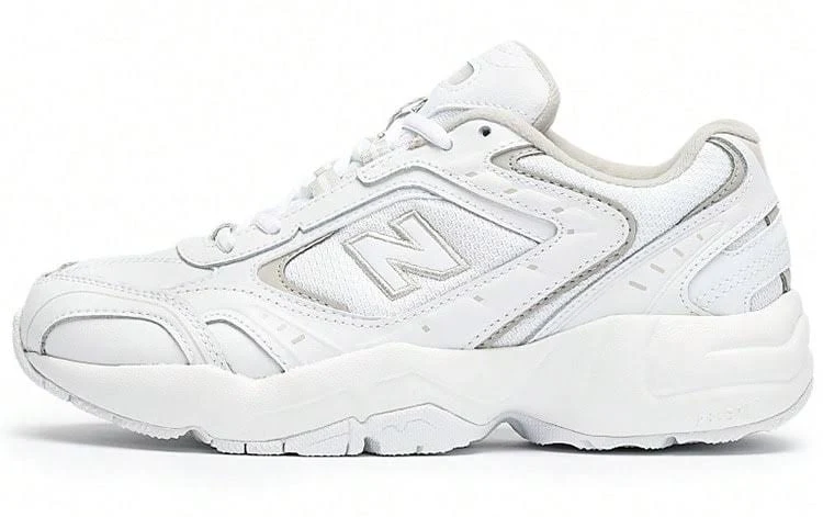 New Balance New Balance 452 White Light Cliff Grey Women's D Width Chunky Athletic Outdoor Shoes Men's Thick Soled Sneakers,EUR34-35