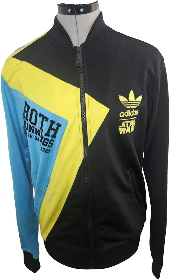 Adidas Star Wars Track Jacket Black Yellow Blue Size S