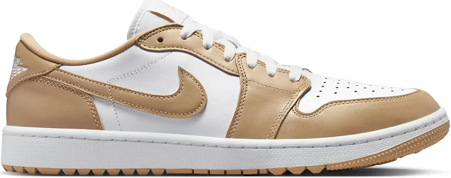 Nike Air Jordan 1 Low G Golf Shoes - White/Linen White - 14.5 - MEDIUM