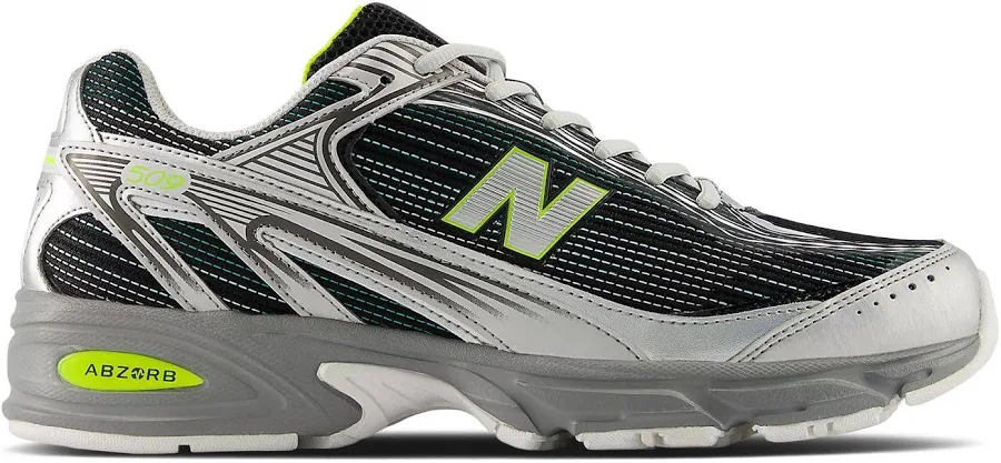 New Balance 509 'Silver Metallic Deep End Alkaline Green' | Black | Men's Size 8.5
