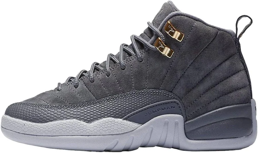 Jordan Air 12 Retro Women Sneakers - Dark Grey-wolf Grey
