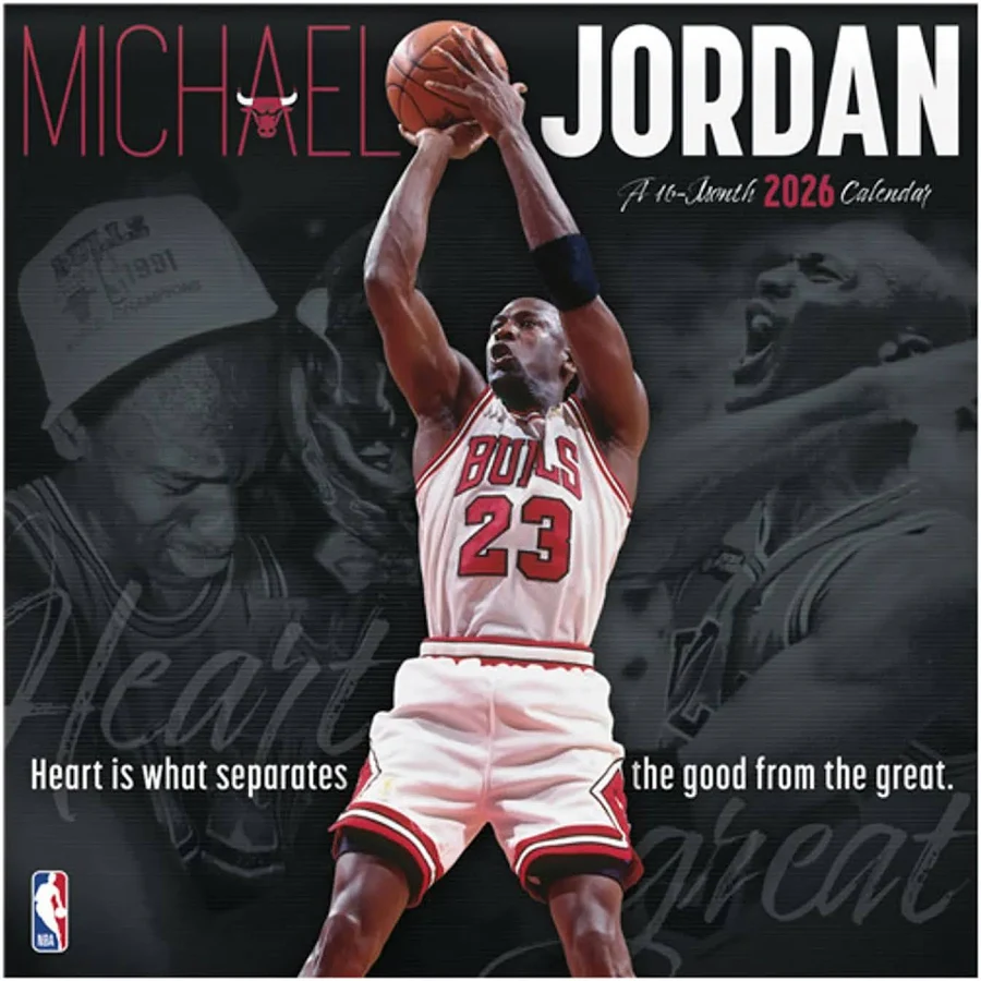 Trends International Michael Jordan 2026 12 x 12 Wall Calendar w10