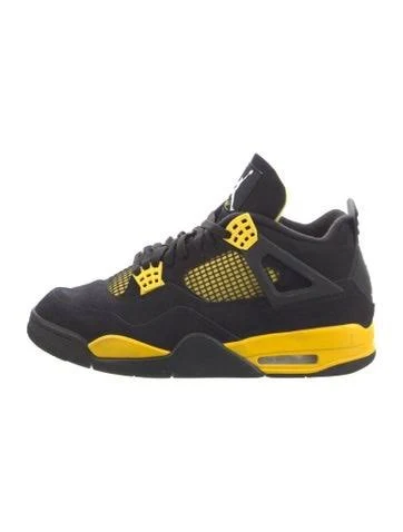 Jordan 4 Retro 'Thunder' (2023) Sneakers in Black/Yellow, Men's 12
