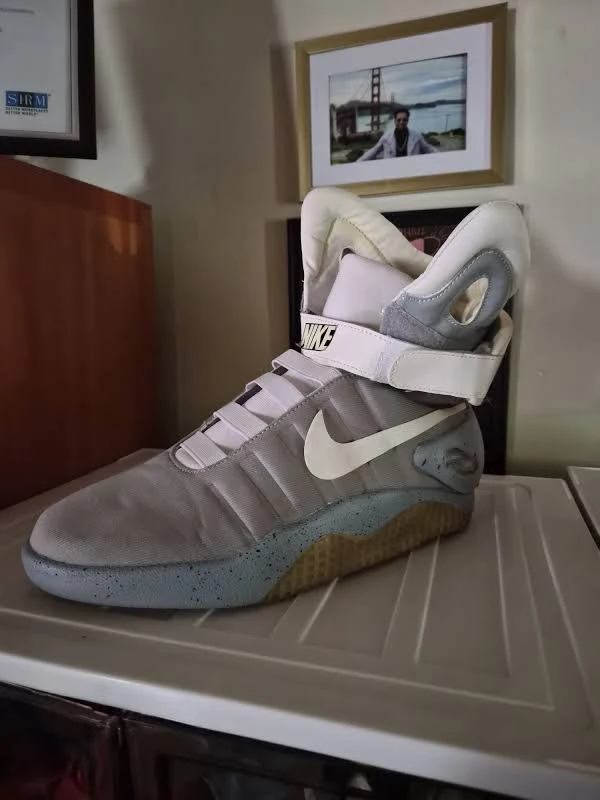 Nike Shoes | Cosplay Back To The Future Nike Mag With Rechargable Lights | Color: Gray/White | Size: 11 | Julieusthomas's Closet