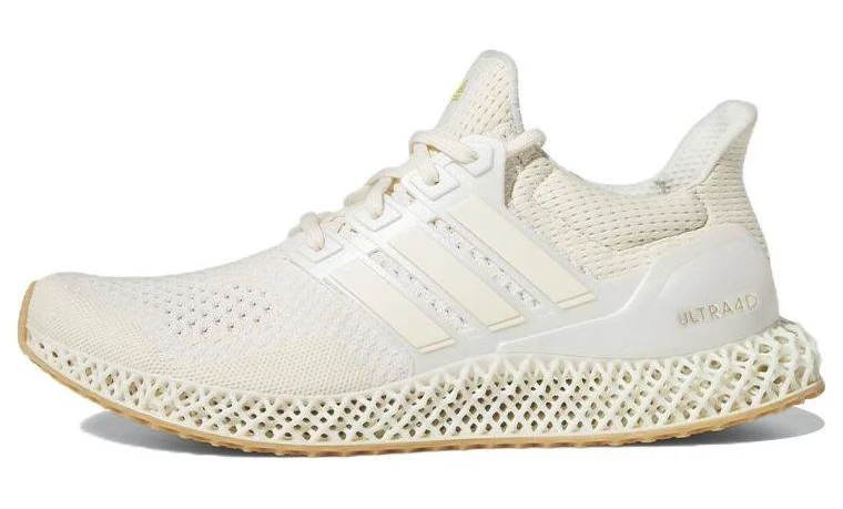 Adidas Ultra 4d Men Running Shoes - Wonder White/wonder White/gold Metallic