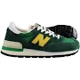 New Balance 990V1 Lace-Up Green Synthetic Mens Trainers M990GG1_D