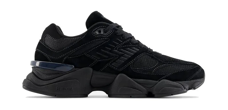 New Balance 9060 - Triple Black Cushioned Lifestyle Sneakers - U9060BPM