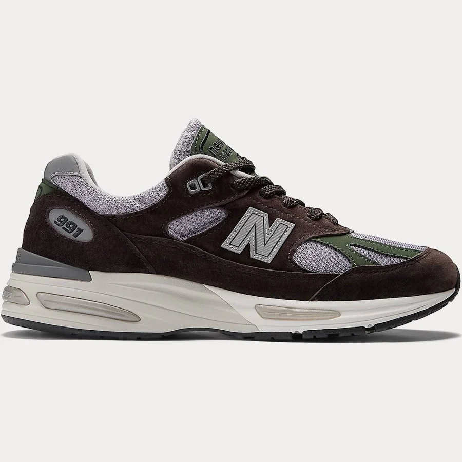 New Balance MADE in UK 991v2 Licorice / Lavender Gray / Douglas Fir Sneakers Green / New Balance - US / US