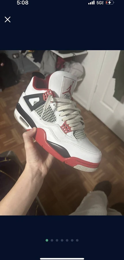 Fire Red 4s Jordans