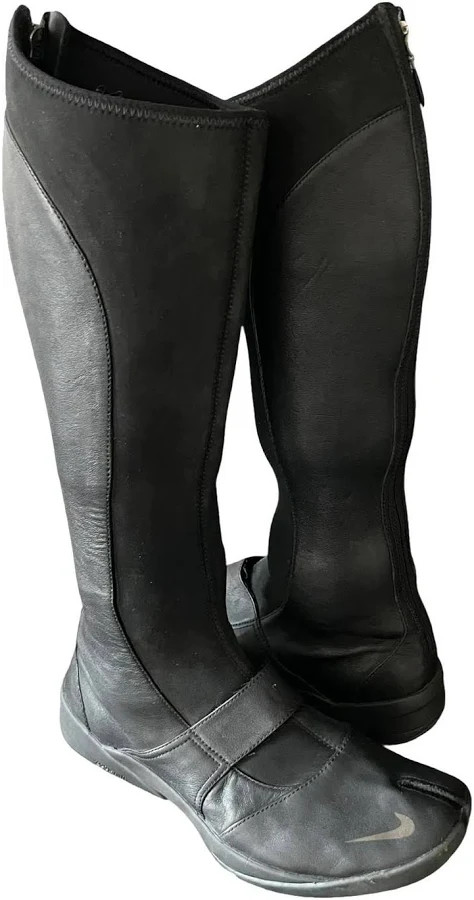 Nike Black Leather Rift Tabi Boots Size 39 EU