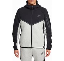 Nike Tech Men's Full-Zip Windrunner Hoodie "Black/Dark Heather-Grey/Black" Hv0949 011"