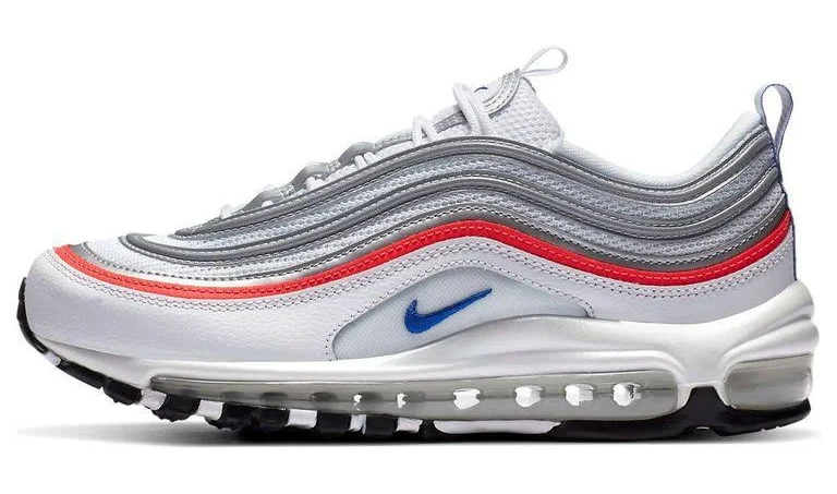 Nike Women's (Wmns) Air Max 97 Essential 'Flash Crimson' - White - Low-top sneakers - 5