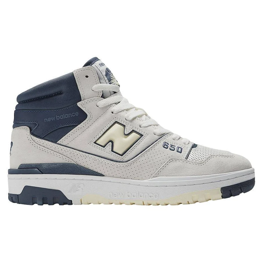 New Balance Men's 650R 'Sea Salt Navy' | Cream Casual Shoes | Size 4