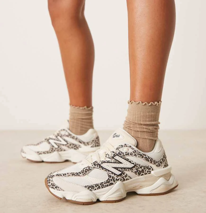 New Balance 9060 Leopard Print Sneakers