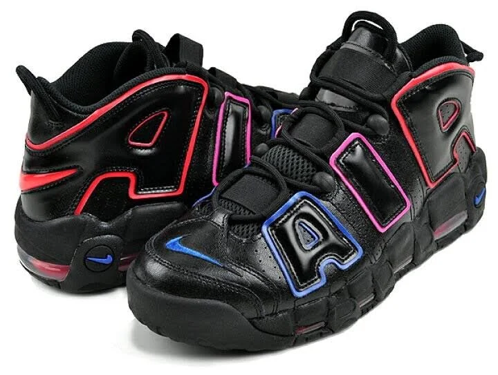Nike Air More Uptempo 96 Black Trainers High Top Basketball Sneakers