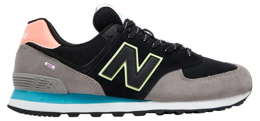 New Balance Men's 574 'Black Paradise Pink