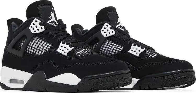 Mens Wmns Air Jordan 4 Retro White Thunder FQ8138 001