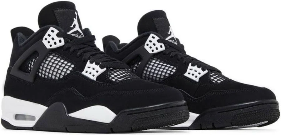 Jordan Air Jordan 4 Retro 'black White' Men's Athletic Shoes Men Size